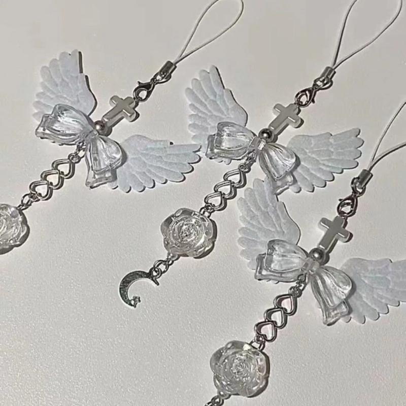 Handgefertigter Schlüsselanhänger Niedliche Perlen-Handy-Kette Schöner Perlen-Handy-Anhänger Handy-Lanyard Schlüsselanhänger für Modebegeisterte