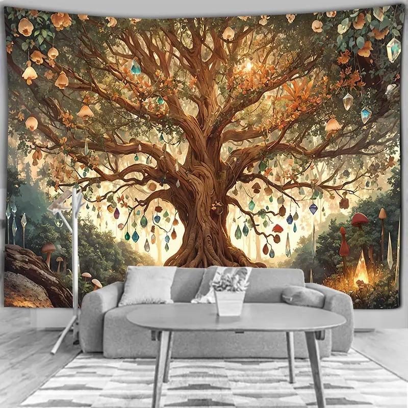 Home Wall Decoration Tapestry Forest Deer Background Office Living Room Tapestry