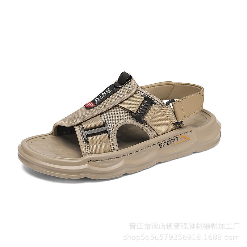 

Летние новые пляжные шлепанцы выходят толстоподошвенные мужские двойного назначения нескользящие прохладные для улицы спортивные для ходьбы по воде река пляж прохладные 39 песочный