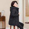 Middle-aged and Elderly Women with Large Size Waist Cotton-padded Jacket Short Loose Winter Mother Temperament Hooded Down Cotton-padded Jacket