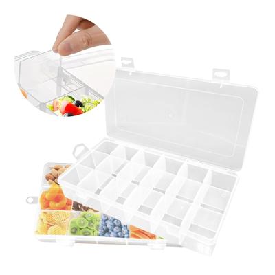 18 Compartments Divided Snack Box With Lid Stackable Fruit And Vegetable Container With 18 Small Detachable Boxes For Travel Snacks Candy Spices