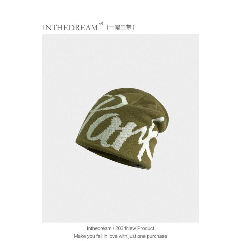 Autumn And Winter Warm Double-Layer American Wool Cold Hat Versatile Pullover Knitted Hat Outdoor Thickened Stack Hat