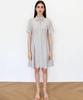 DAMAGE MNEMONIC Fancy Tweed Melange Ivory Shirt Dress _ Fancy Tweed Melange Iv Op