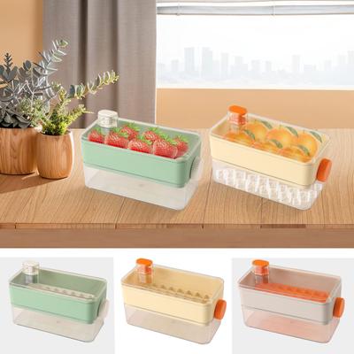 Press-type Ice Tray Ice Box Refrigerator Ice Artifact 32 Grids With Lid Household Sealed Food-grade Ice Maker