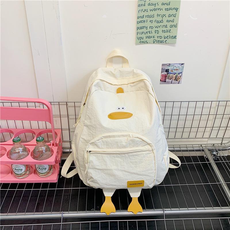 Schoolbagins Large Capacity School Bag Girls Elementary School Japanese Cartoon Super Cute Cute Duck Chicken Backpack Children's Backpack