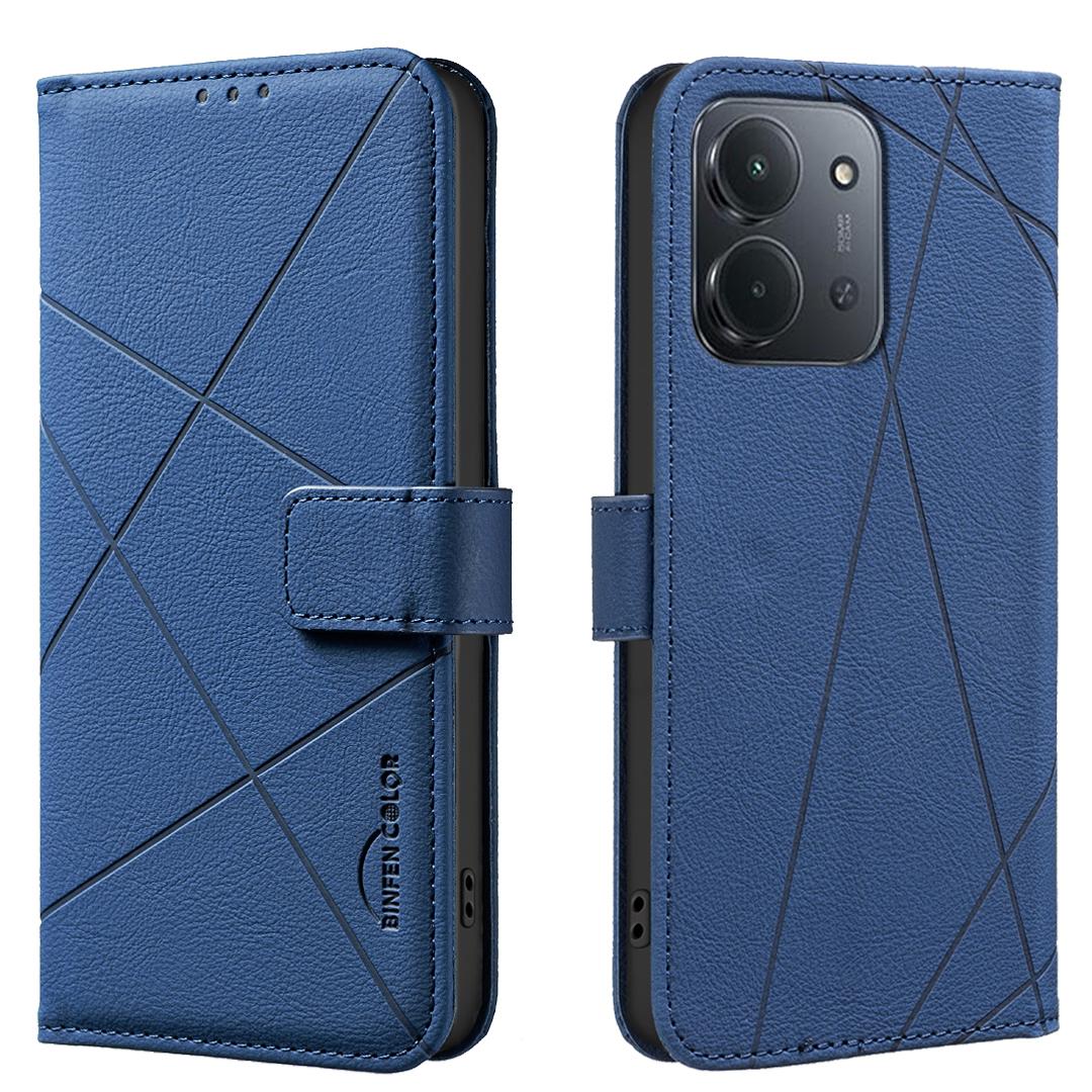 

For Xiaomi Redmi 15C 5G (EU) (173mm)/15C 4G (EU) (173mm) Case BINFEN COLOR Geometry Imprint Leather Phone Cover RFID Blocking Wallet Stand