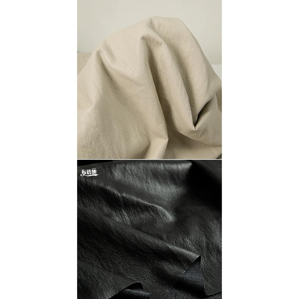 Artificial PU Soft Leather Fabric for Non Elastic DIY Sewing Decorative Bag Clothing Fashion Pants Designer Cloth Material