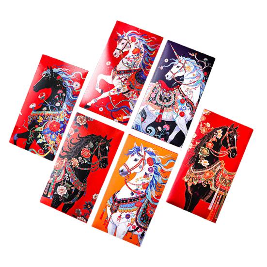 

6 Pcs Chinese New Year Red Envelope 2026 Year of The Horse Lucky Money Red 6pcs