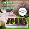 120cm on Vegetable Flower planting Garden Bed Patio Planter Basket Metal Raised home Backyard decoration Garden Nursery Iron Pots Silver