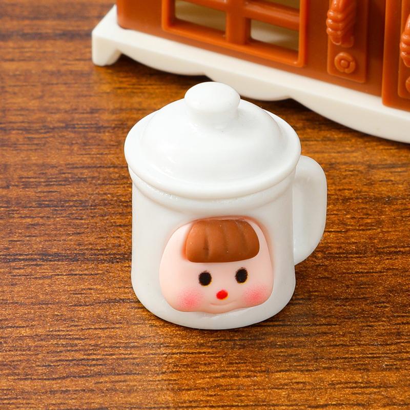 

Миниатюрный кукольный домик, декорация, мини-мультяшный термочайник, чайник, бутылка для воды, аксессуары для кукол, игрушки белый