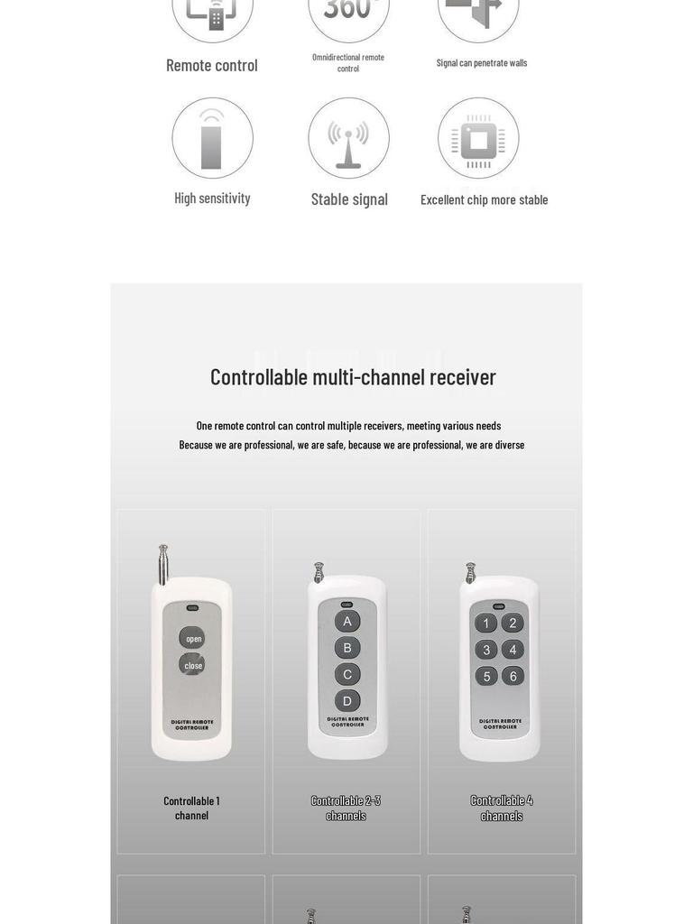 High-Power Submersible Pump with Smart Wireless Remote and Light Control, 220V Multi-Channel Wiring-Free Power Supply