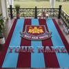 Benutzerdefinierter Teppich mit Aufdruck West Ham United FC Rutschfester Bodenbelag Für Wohnzimmerdekoration