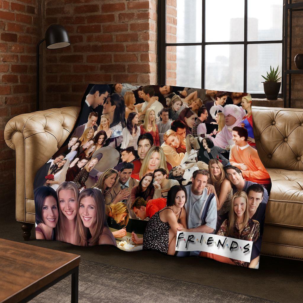 Classic Friends Central Perk TV Flannel Blanket,Cozy Soft Throw Blanket for Home Bedroom Bed Sofa Picnic Office Cover Gift Kid