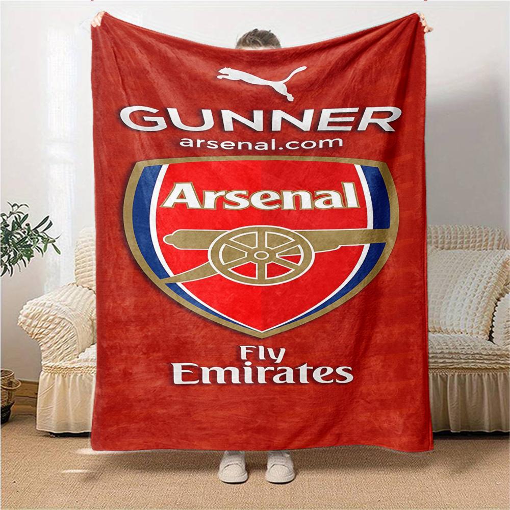 Arsenal Crest Blankets Flannel Printed Breathable Warm Throw Blanket for Home Office Bedspreads 0708a33