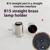 10Pcs B15 Brass-Nickel Plated Lamp Cap 1156 Single Contact Bayonet Auto Lamp Holder Ba15S Bay15D Auto Bulb Holder Cap