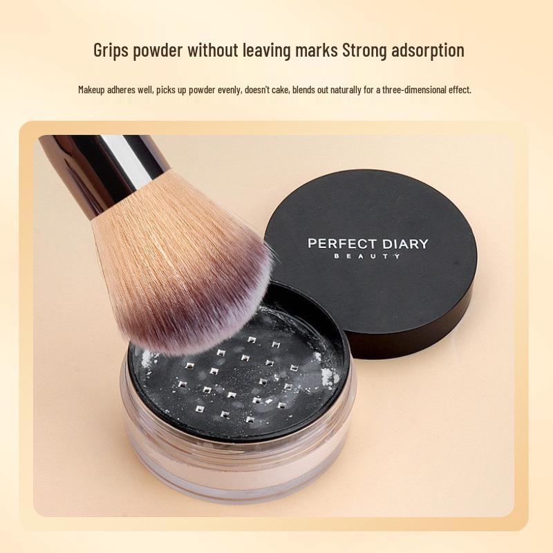 Champagne Gold Multi-Use Makeup Brush for Foundation, Blush, Powder, Eyeshadow, and Mask Application