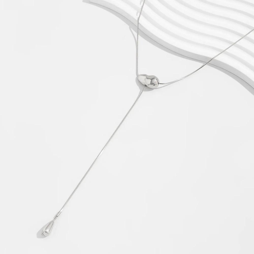 Metall Lång Tunn Kedja Halsband Geometriskt Nyckelben Halsband Dam Smycken Gåva