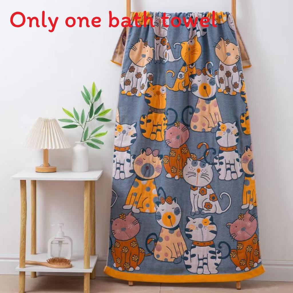 Cotton Bath Towel With Absorbent Quick Dry Fabric For Couples Home Use
