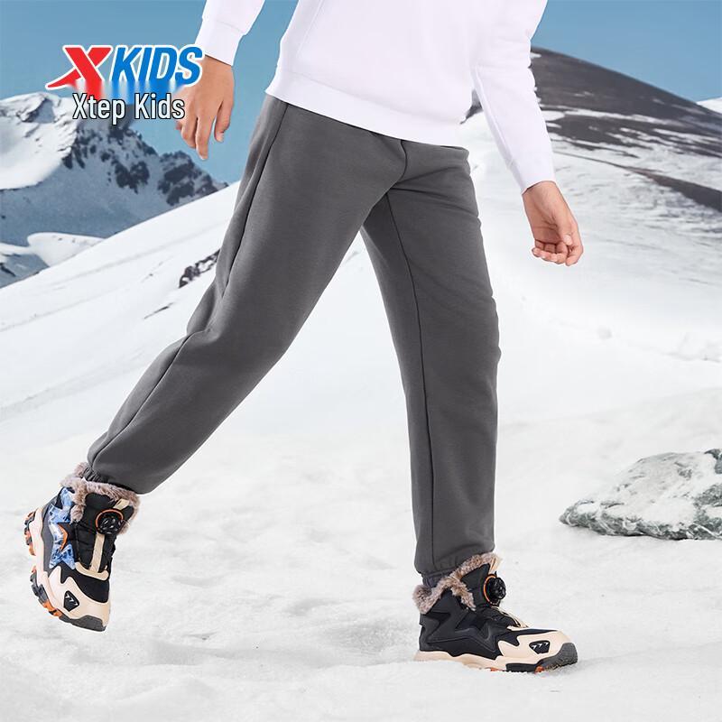 Xtep Kids' Winter Fleece-Lined Sports Pants