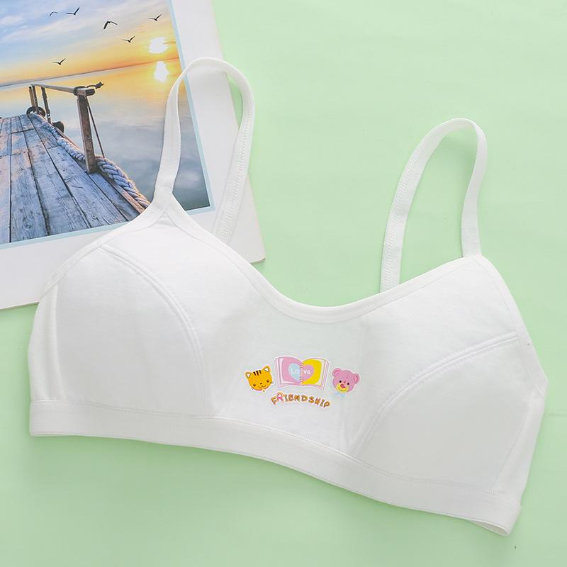 

Girls Youth Bra Vest - Teen Student s Underwear Bandeau One Size білий