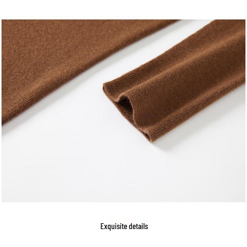 JUZI ANNACAU Women's Machine Washable Wool Knit Base Layer Sweater