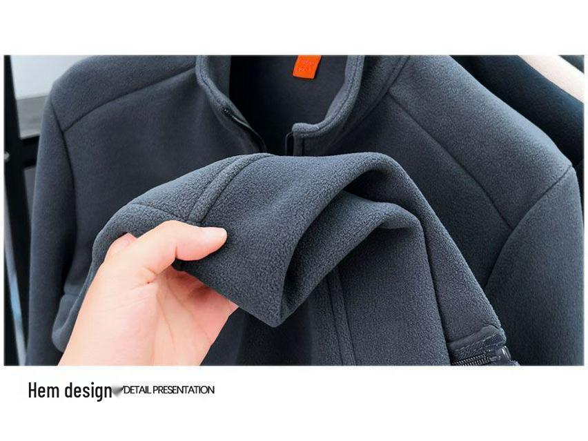 Men's 2025 Autumn/Winter Fleece Stand Collar Hoodie - Thick, Warm, and Casual Zipper Cardigan Outerwear.