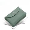 Mote kvinners dobbel veske Skinn kort veske Liten mynt veske nøkkel oppbevaringsveske