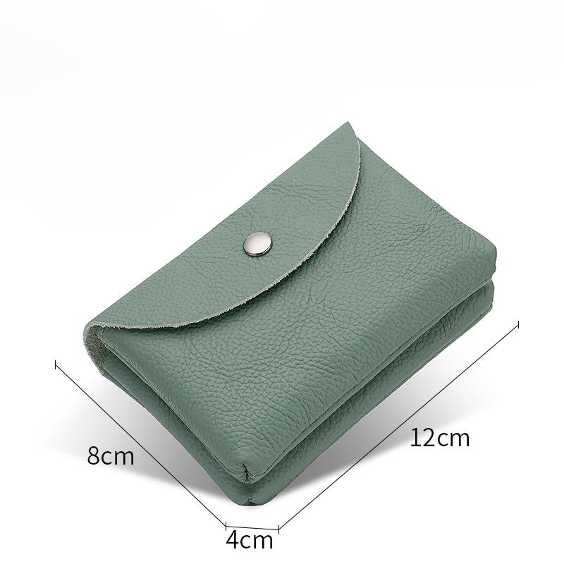 Fashion Women's Double Purse Leather Short Purse Small Coin Purse Key Storage Bag