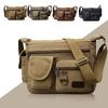 High-End Men's Retro Canvas Messenger Backpack & Shoulder Sports Bag