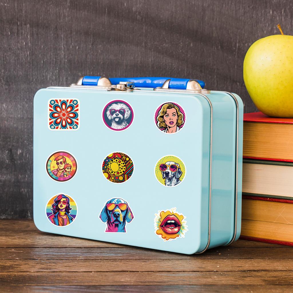 50 Pop Style Graffiti Stickers Skateboard Suitcase Car Decoration Stickers Waterproof Creative Hand Note Stickers