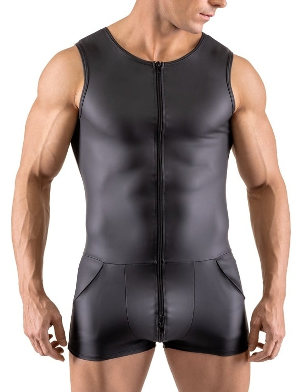 Stellio Black Jumpsuit with Zip - Svenjoyment - Leather, Latex and Vinyl