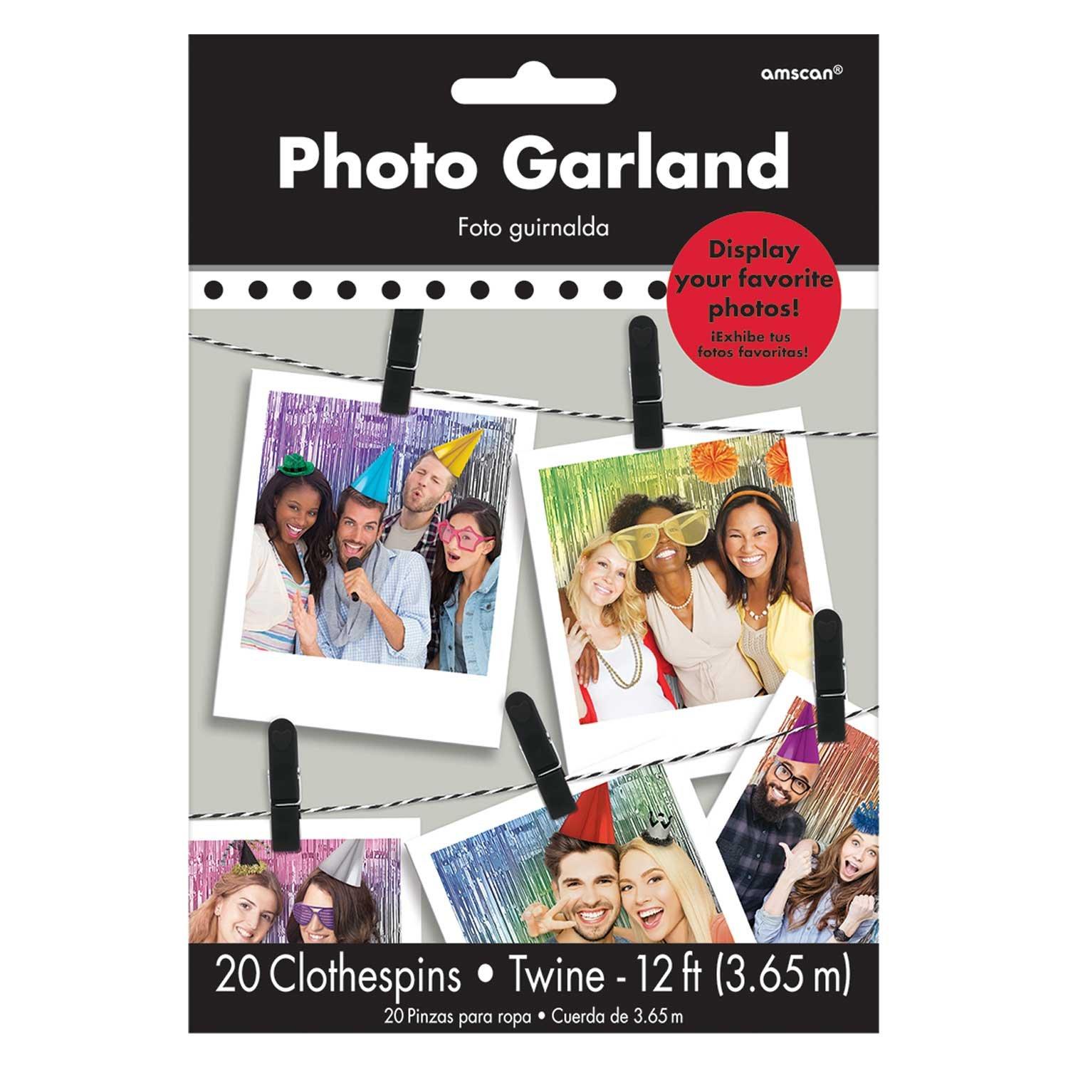 Amscan Guirnalda de fotografías de plástico One Size negro