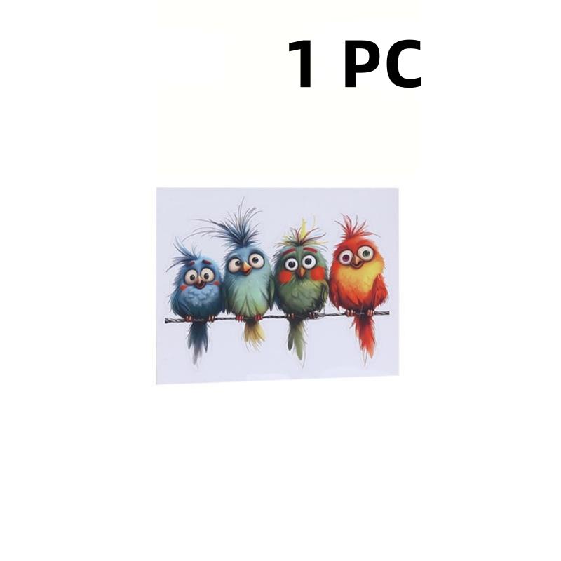 

1PC Funny Bird Creative Glass Window Decorative Stickers for Windows Glass Wall Mirror Festival Home Decoration Vinyl Decals