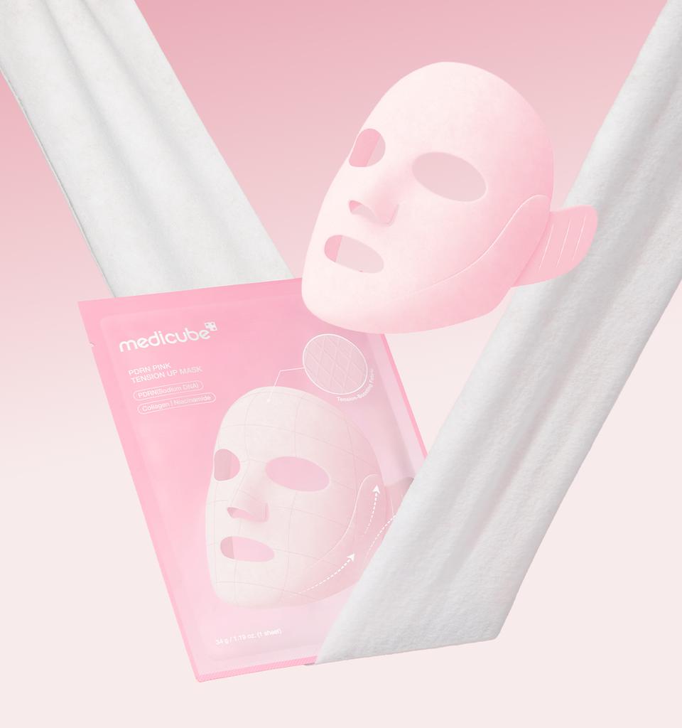 MEDICUBE PDRN Pink Lift Up Mask Set (4 sheets + V-Line Up Band 1ea)