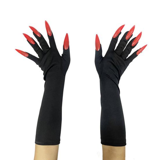 Halloween Gloves Long Section Ghost Claw Gloves Cosplay Gloves with Long Nails for Role-playing Costume Party Dress-up