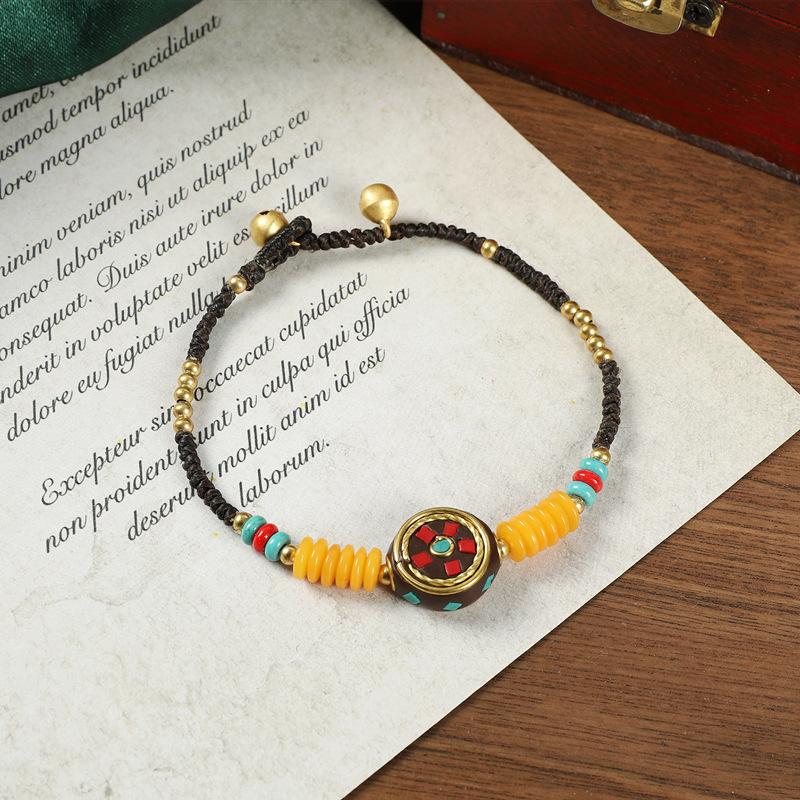 Original design Nepal Tibetan braided bracelet retro personalized bell hand rope Xizang bracelet women