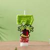 Cute Coconut Tree Number Birthday Candle Cake Decoration