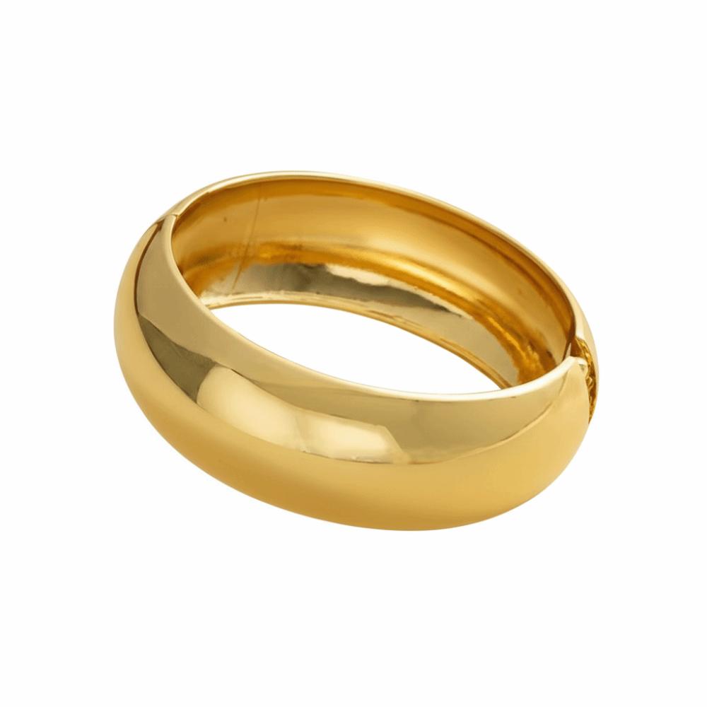 Vintage Exaggerated Punk Bangle Gold Color Geometric Bangle Trend Metal Bracelet Steampunk Style