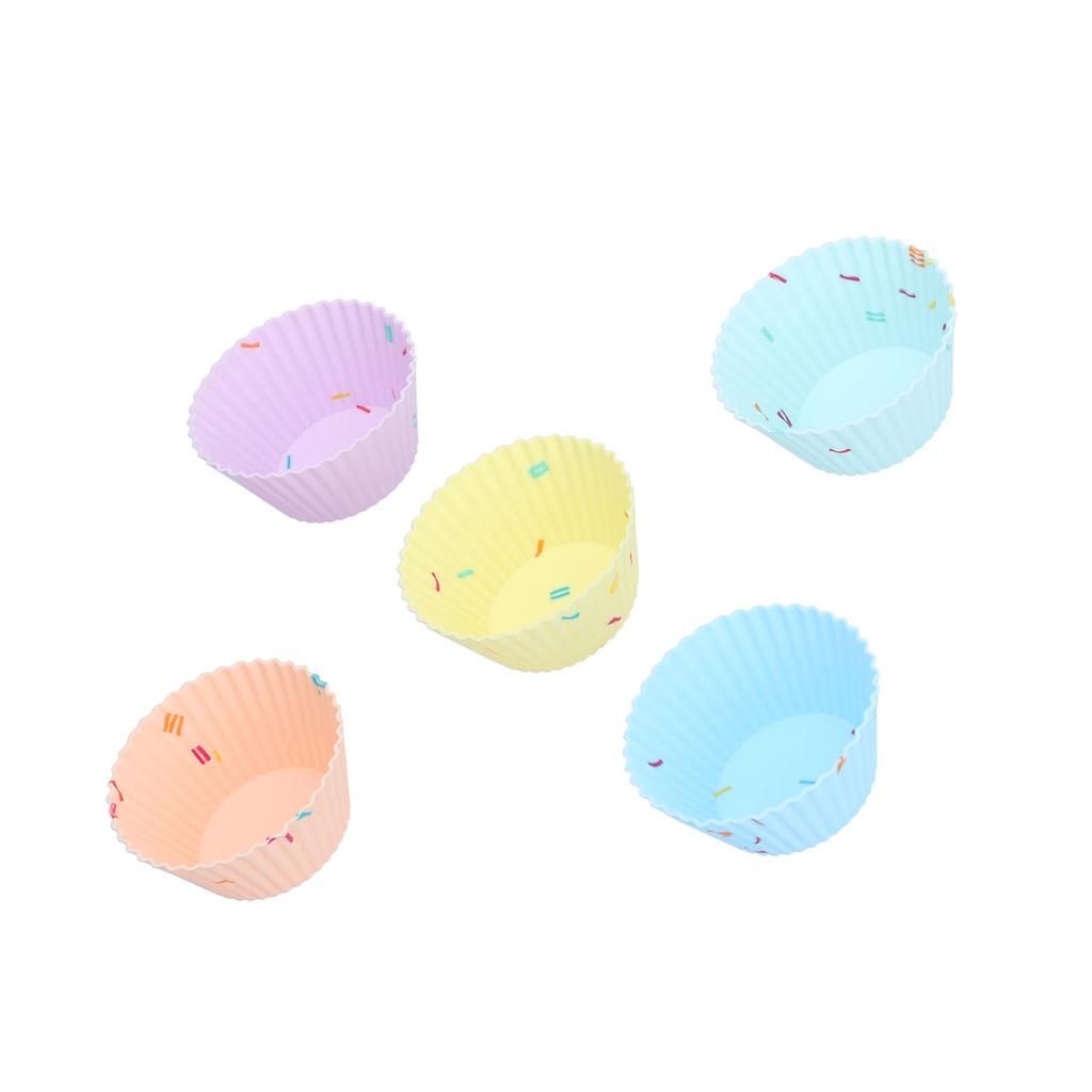 20Pcs Silicone Cupcake Mold Non Stick Reusable Baking Molds for Muffin Biscuits Cheese Cake Pastries