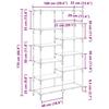 Black Oak Effect Bookshelf 100 X 32 X 170 Cm Particleboard