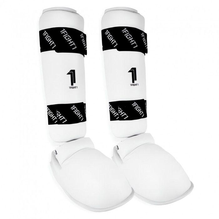 1FIGHT1, Protège tibias et pieds SUWON, blanc