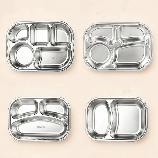 Compact Food Organizer for Commuters 304 Stainless Steel Bento Box, Divided Lunch Container with Cutlery Adults Box Students, Leak Proof Microwave