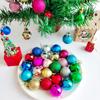 24ks Třpytivé přívěsky Vánoční koule 6cm Vánoční ozdoby na stromeček Party dárky
