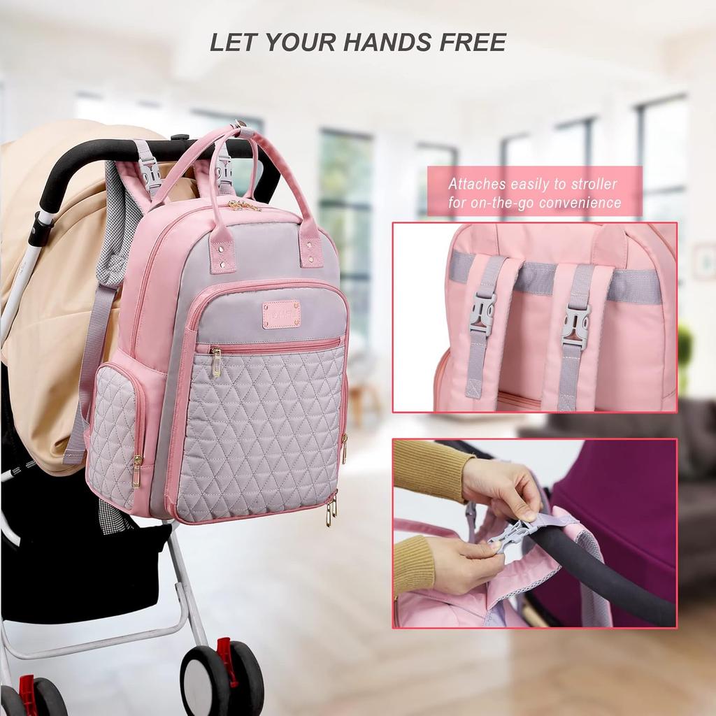 Diaper Bag Backpack Pink Baby Show Gifts For Girl Newborn Must Haves For Hospital