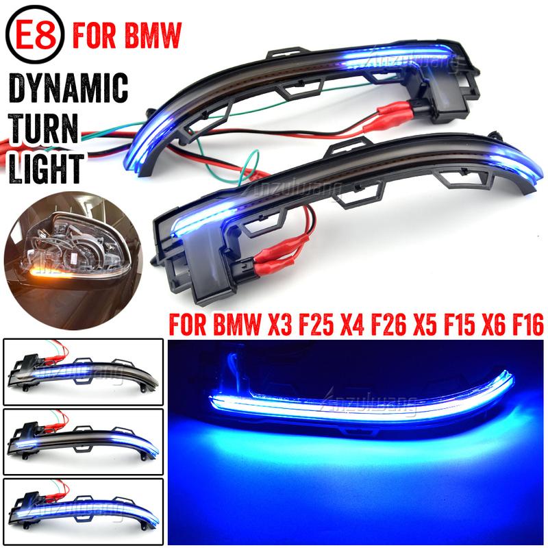 Fit for BMW X3 F25 2014-2017 LCI Facelift model Side Rearview Mirror Indicator Blinker Light Sequential Dynamic Turn Signal