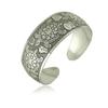 Vintage Silver Elephant Cuff Bracelet - Bohemian Ethnic Style for Women Pattern Elephant Wide Bracelet