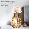 Vase Fleur Unique Peintures sur Gemmes Ensemble Ornements de Bureau Colorés en Bois Faits Main pour Adultes Artisanat d'Art de Vacances Maison