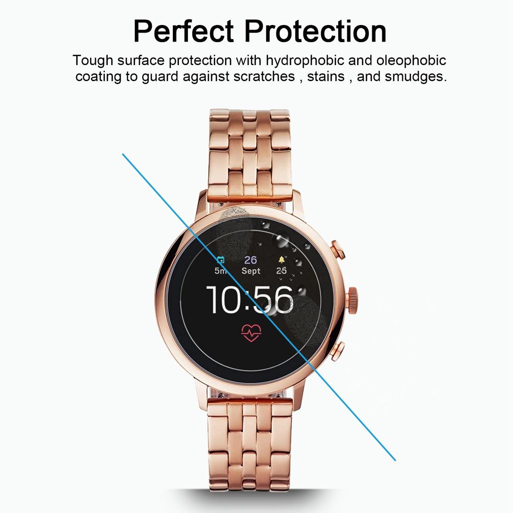 Vaxson 3-Pack Vetro Temperato Pellicola Protettiva, compatibile con FOSSIL Q Venture FTW6017 Smart Watch, 9H Screen Protector Film [Non Cover Case