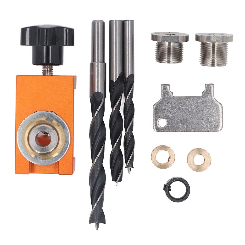 Pocket Hole Jig Aluminium Alloy 8mm 10mm 12mm Hole Wooden Dowel Drilling Template