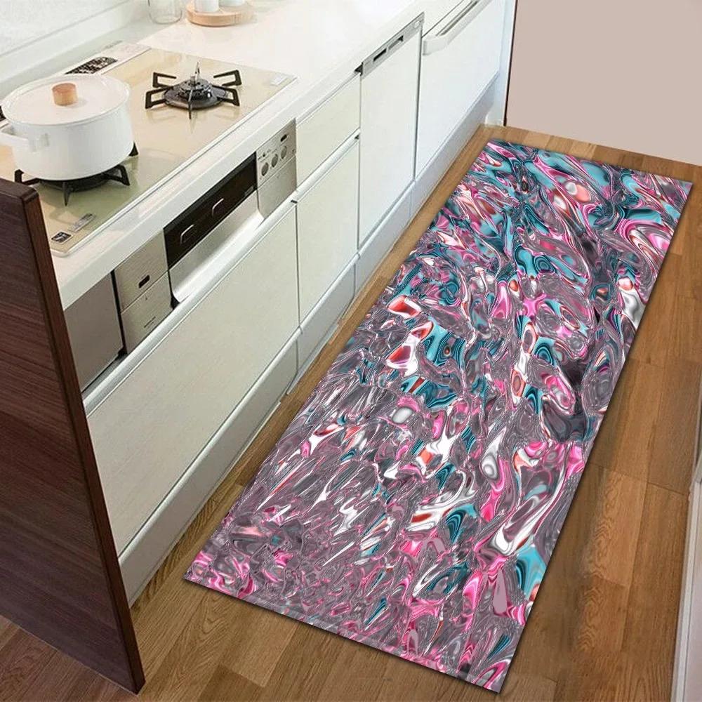 Oil Painting Graffiti Pattern Home Kitchen Floor Mat Door Front Decoration Floor Mat